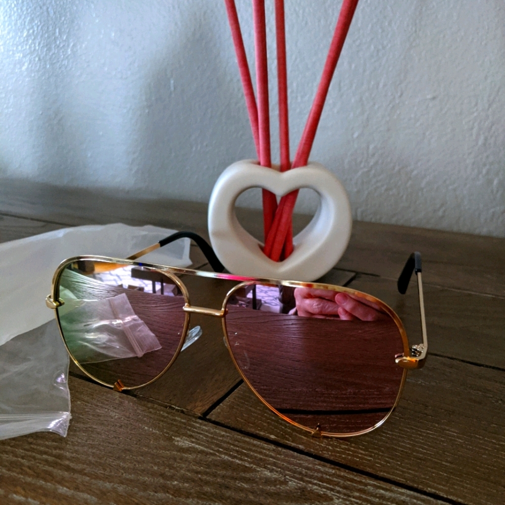 ☀️😎 MIRRORED ROSE GOLD SUN RAYS
